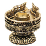 Brass Shivling Lingam Stand Idol, Handcrafted Shiva Linga Peetham for Pooja, Home Decor & Gifting, Gold, 2 Inch, 1 Piece