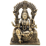 Brass Mariamman Idol, Mariamma Murti, Handcrafted Traditional Statue for Pooja, Home Decor & Gifting, Gold, 6.5 Inch, 1 Piece
