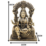 Brass Mariamman Idol, Mariamma Murti, Handcrafted Traditional Statue for Pooja, Home Decor & Gifting, Gold, 6.5 Inch, 1 Piece