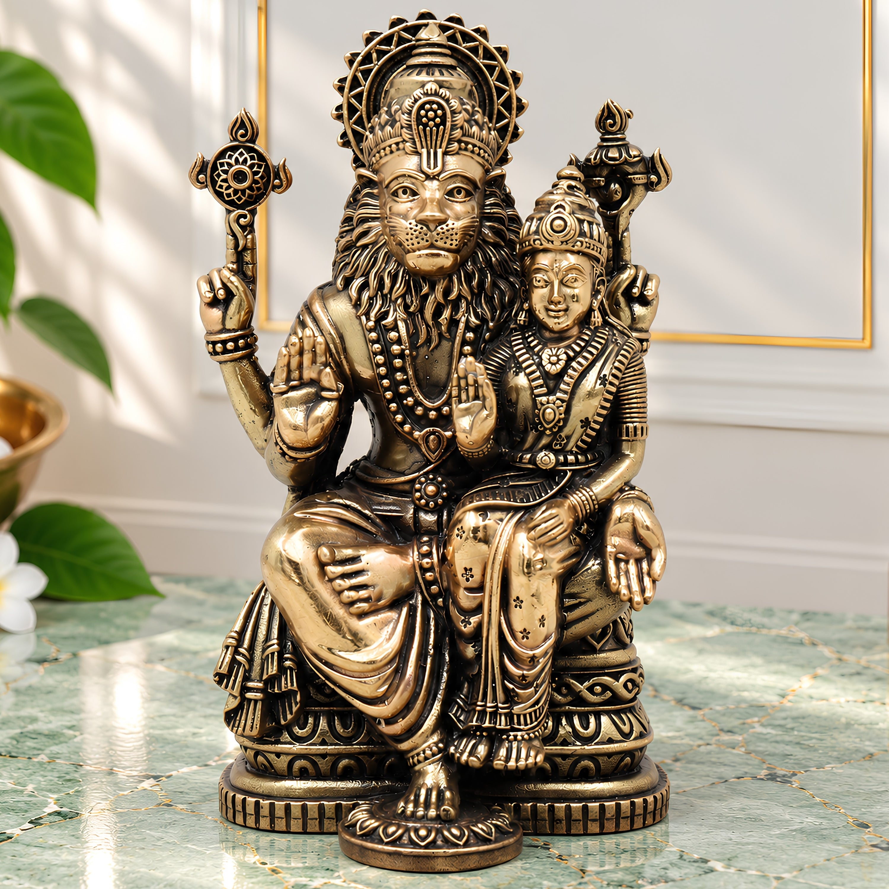 Brass Lakshmi Narasimha Idol