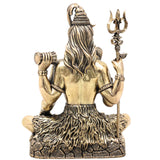 Brass Shiva Idol, Handmade Mahadev Murti, Shiv Vigraha &amp; Bholenath Statue for Puja, Vastu, Temple &amp; Home Decor, Gold, 6.5 Inch, 1 Piece