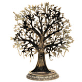 Handcrafted Brass Kalpavriksha Vriksha Tree Statue, Sacred Pooja, Vastu Home Decor & Gifting Showpiece, Gold, 9.5 Inch, 1 Piece