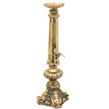 Brass Candle Stand, Peetal Diya Holder, Traditional Deepa Decor for Pooja, Home Decor & Gifting, Gold, 8.5 Inch, 1 Piece