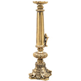Brass Candle Stand, Peetal Diya Holder, Traditional Deepa Decor for Pooja, Home Decor & Gifting, Gold, 8.5 Inch, 1 Piece