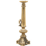 Brass Candle Stand, Peetal Diya Holder, Traditional Deepa Decor for Pooja, Home Decor & Gifting, Gold, 8.5 Inch, 1 Piece