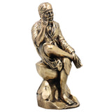 Brass Shirdi Sai Baba Idol, Sai Nath Maharaj Murti, Handcrafted Pooja Statue for Home Decor & Gifting, Gold, 8.5 Inch, 1 Piece