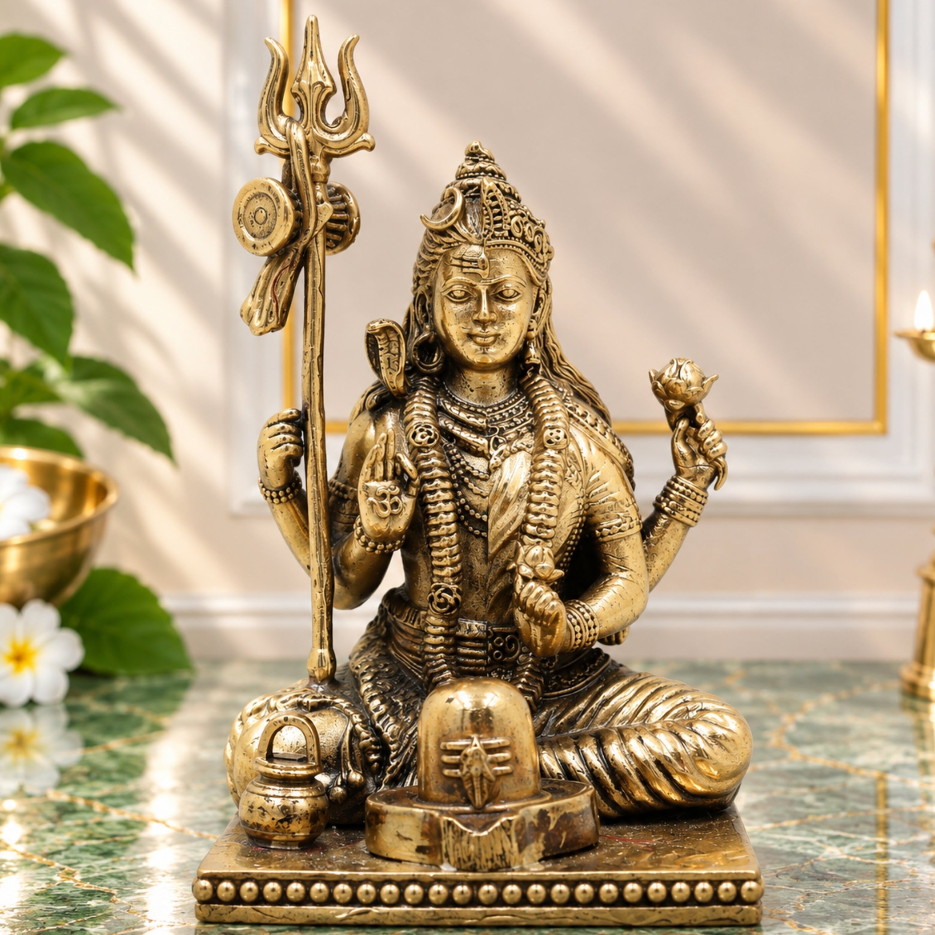 Brass Ardhanarishwara Idol
