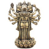 Panchamukhi Ganesha Brass Idol, Panchmukhi Ganapati Murti, Handcrafted Chola Style for Pooja, Home Decor & Gifting, Gold, 6.5 Inch, 1 Piece