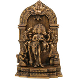 Brass Narasimha Avatar Idol with Garuda & Prabhavali Peetam – Vishnu Dashavatara Statue | Panchaloha Narasingha Murti for Puja, Home & Temple Decor, Gold, 15 Inch, 1 Piece