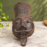 Tribal art Tiger Headed Hand Armour/Gauntlet Sculpture
