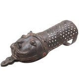 Brass Tiger Head Gauntlet, Bastar Dhokra Hand Armour Art, 12 Inch