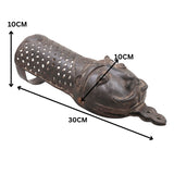 Brass Tiger Head Gauntlet, Bastar Dhokra Hand Armour Art, 12 Inch