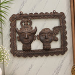  Tribal art Head Pair Wall Hanging Sculpture