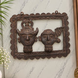  Tribal art Head Pair Wall Hanging Sculpture