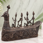  Tribal art Mayurpankhi Boat Sculpture