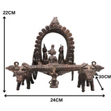 Brass Dhokra Bullock Sculpture, Bastar Tribal Art, 8.5 Inch