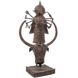 Brass Dhokra Goddess Durga Sculpture, Large, Bastar Art, 15.5 Inch