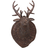 Brass Dhokra Deer Head Wall Hanging, Bastar Art, 6.5 Inch