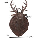 Brass Dhokra Deer Head Wall Hanging, Bastar Art, 6.5 Inch