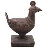 Brass Dhokra Peacock Sculpture, Bastar Tribal Art, 4 Inch