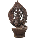 Brass Dhokra Maa Durga Sculpture, Mid-Size, Bastar Art, 10 Inch