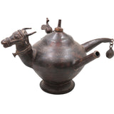 Brass Vintage Kamandal Sculpture, Bastar Dhokra Art, 8.5 Inch