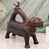 Tribal art Lion Shaped kamandal Sculpture