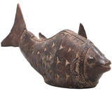 Brass Dhokra Art Fish Sculpture, Bastar Tribal Art, 5 Inch