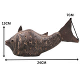 Brass Dhokra Art Fish Sculpture, Bastar Tribal Art, 5 Inch