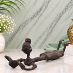  Tribal art Reading Lady Sculpture
