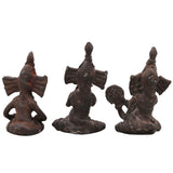 Brass Dhokra Ganesha with Musicians Sculpture, Bastar Art, 2.5 Inch