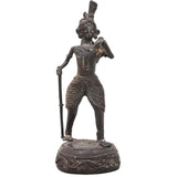 Brass Dhokra Farmer Sculpture, Bastar Tribal Art, 8.5 Inch