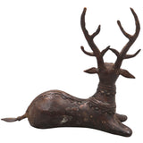 Brass Dhokra Deer Sculpture, Large, Bastar Tribal Art, 7 Inch