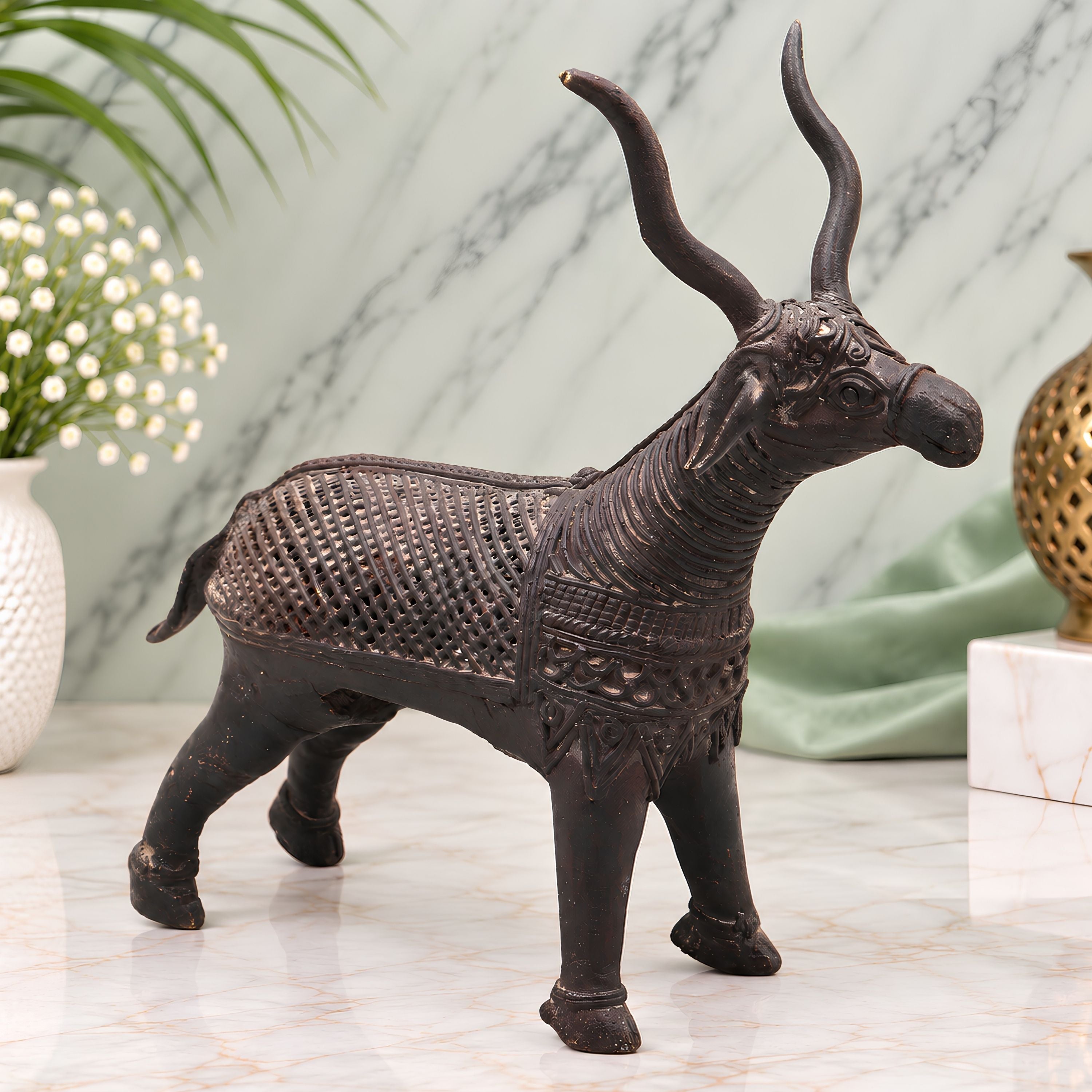 Tribal art goat Sculpture