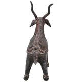 Brass Dhokra Goat Sculpture, Bastar Tribal Art, 7.5 Inch