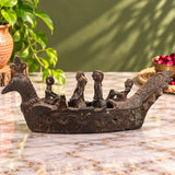 Boat with Tribal people Sculpture
