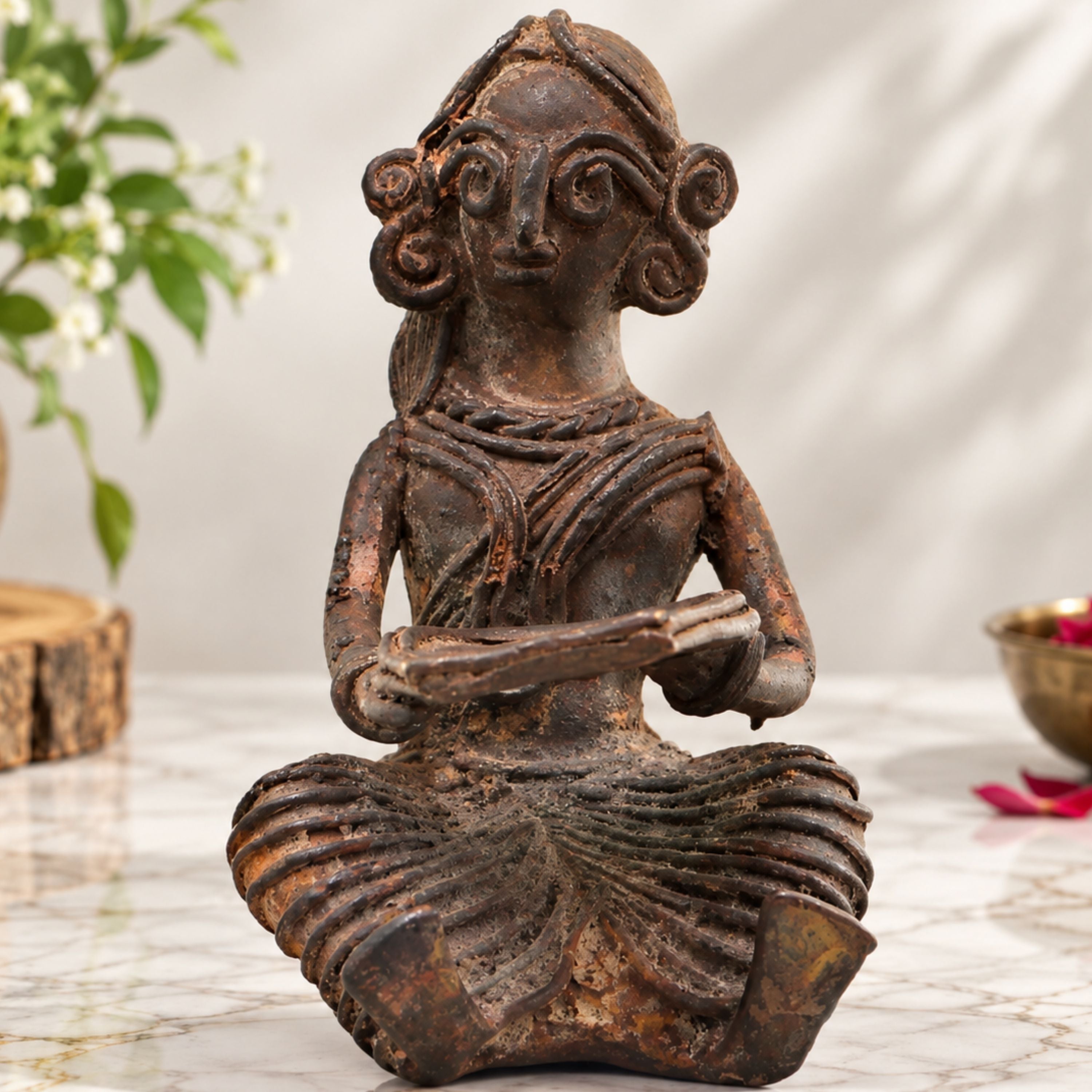 Tribal art Lady With Mura Sculpture