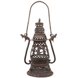 Bhunes Brass Lantern, Bastar Tribal Art, Vintage Look, 11.5 Inch