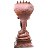Copper Laddu Gopal Sheshnag Idol, Handcrafted Krishna Murti for Pooja, Home Decor & Gifting, Brown, 4.5 Inch, 1 Piece