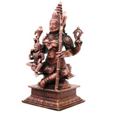 Copper Lalitha Devi with Bala Ambika Idol, Handcrafted Traditional Murti for Pooja, Home Decor & Gifting, Brown, 4.5 Inch, 1 Piece
