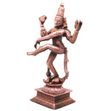 Copper Nataraja Idol, Handcrafted Dancing Shiva Statue for Pooja, Home Decor & Gifting, Traditional Indian Art, Brown, 6.5 Inch, 1 Piece