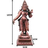 Copper Bhudevi Idol, Bhumi Devi Murti for Pooja, Home Temple, Vastu, Decor & Gifting, Brown, 4.5 Inch, 1 Piece
