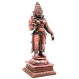 Copper Bhudevi Idol, Handmade Bhumi Devi Murti for Pooja, Vastu, Home Decor, Brown, 4.5 Inch, 1 Piece