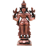 Copper Vishnu Idol, Narayana Murti, Handcrafted Traditional Statue for Pooja, Home Decor & Gifting, Brown, 4.5 Inch, 1 Piece