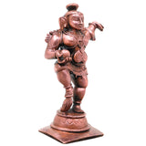 Copper Laddu Gopal Idol, Bal Krishna Murti, Kanha Ji Statue for Pooja, Home Decor & Gifting, Brown, 4 Inch, 1 Piece