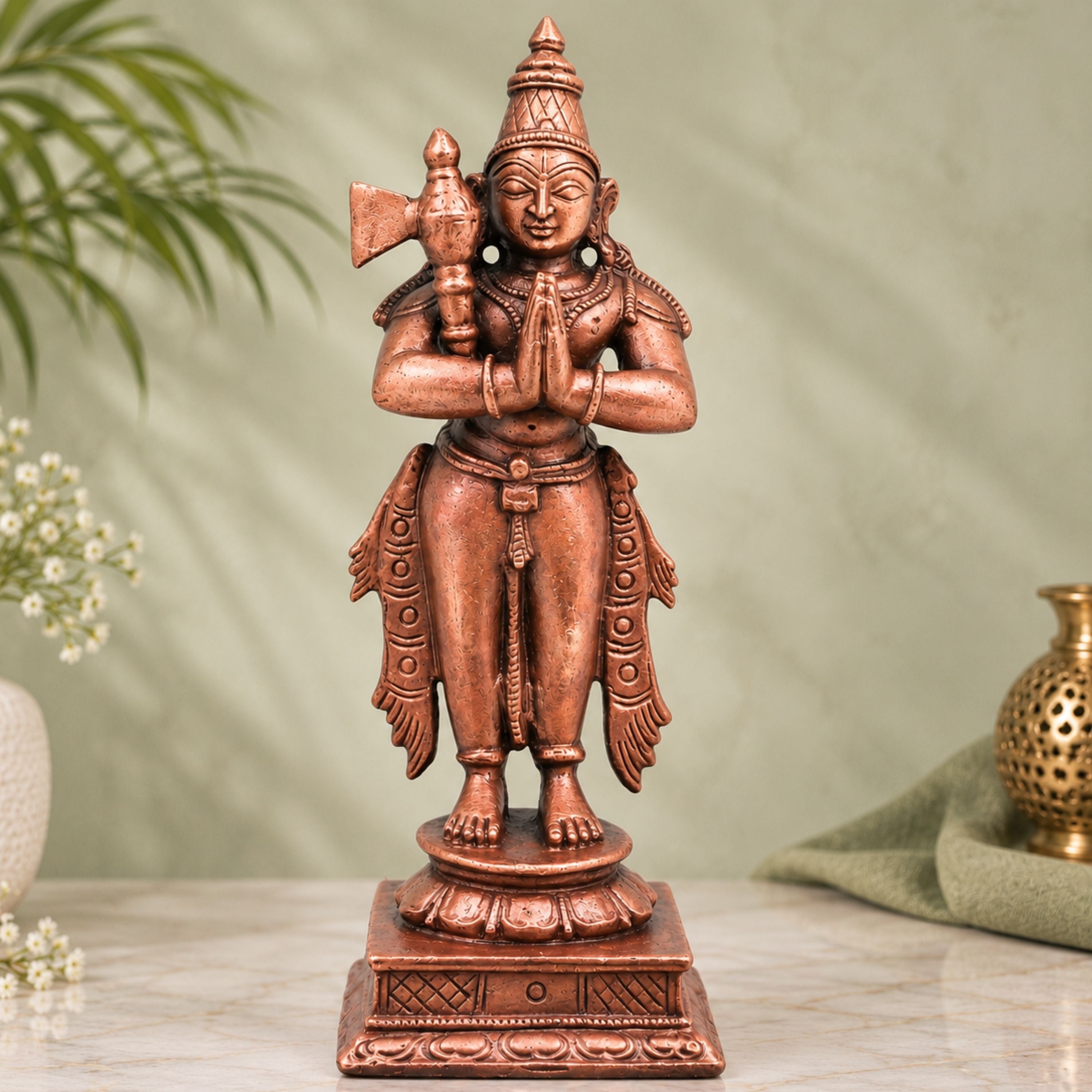 Copper Chandikeswarar Idol