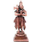 Copper Chandikeswarar Idol, Chandikeshwarar Murti for Pooja, Home Decor & Devotional Gifting, Brown, 4 Inch, 1 Piece