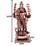 Copper Murugan Idol, Lord Subramanya Kartikeya Statue for Pooja, Home Decor & Gifting, Brown, 4.5 Inch, 1 Piece