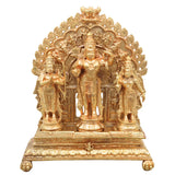 Bronze Ram Darbar Idol, Rama Sita Lakshman Murti for Pooja, Home Decor & Gifting, Gold, 7.5 Inch, 1 Piece