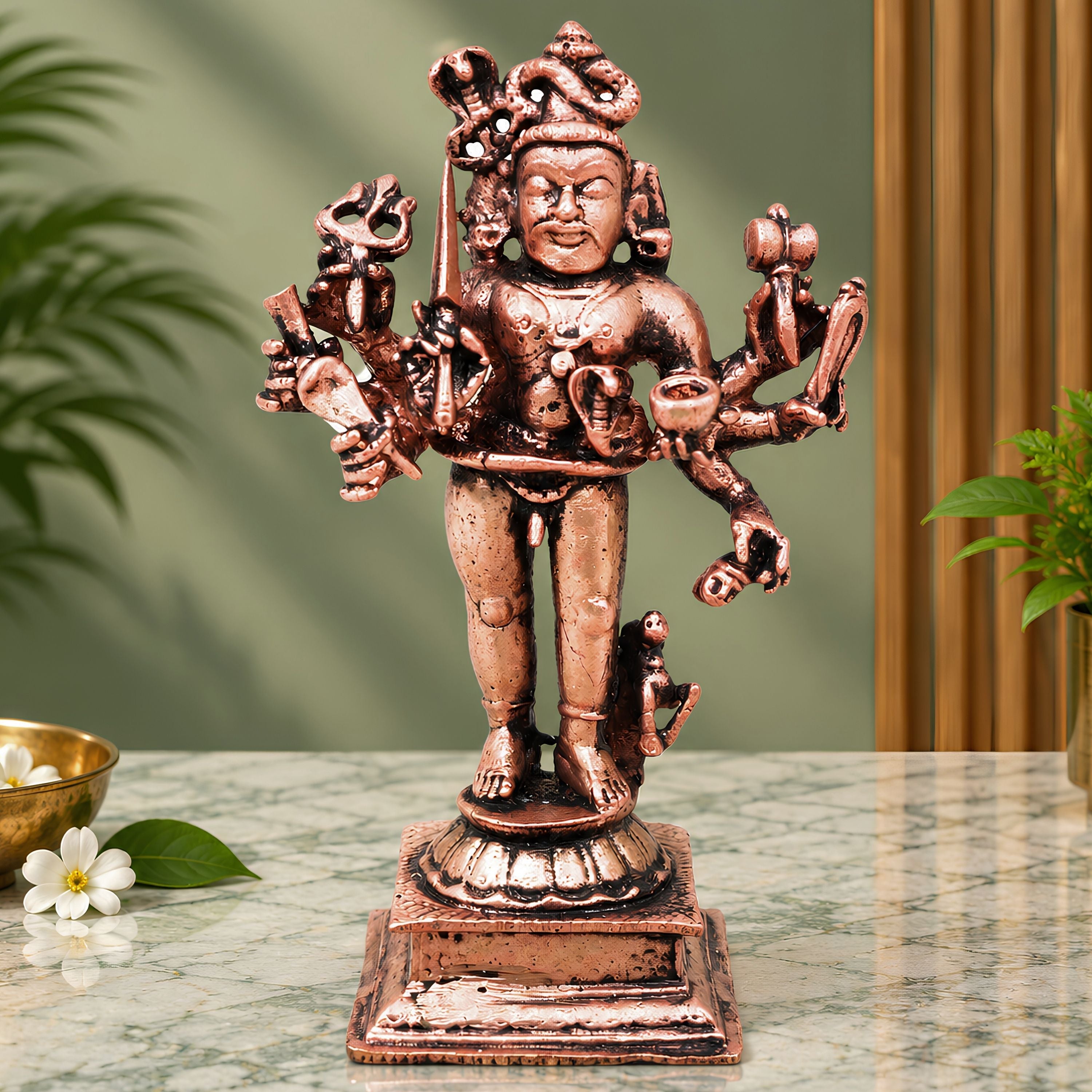 Copper Kaal Bhairav Idol